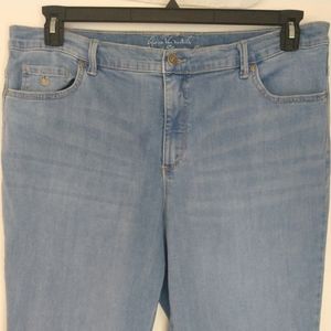 Gloria Vanderbilt 18W Cropped Blue Jeans